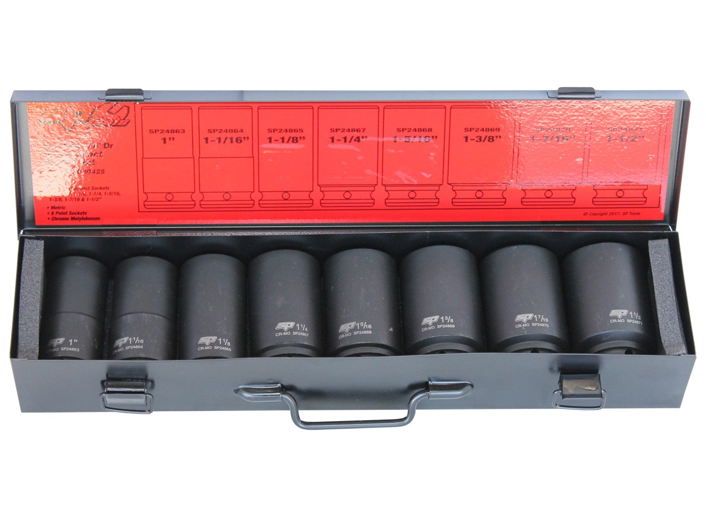 SP Tools 3/4 inch Dr Deep Impact Socket Set - 6pt SAE - 8pc - SP20425 ...
