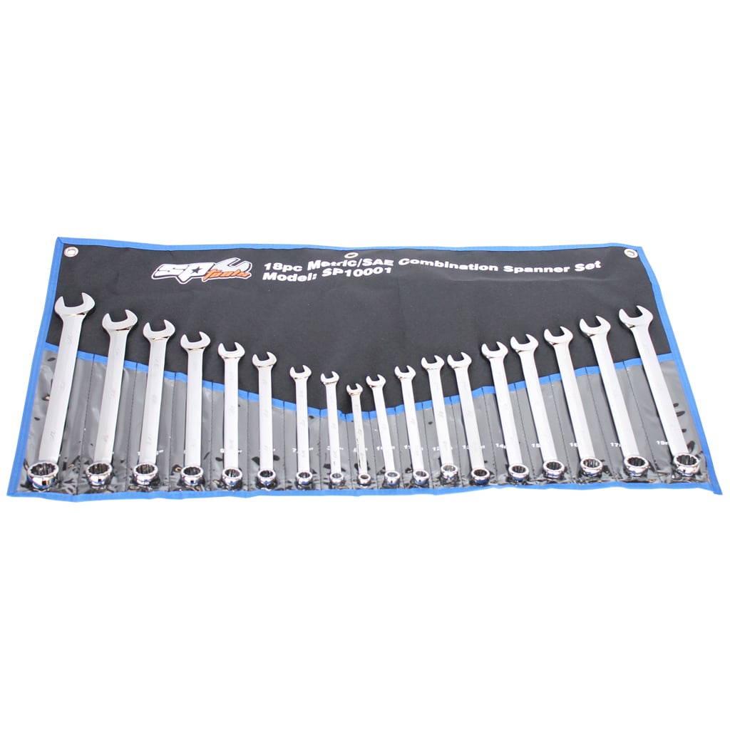 SP Tools Combination ROE Spanner Set - Metric/SAE - 18pc - SP10001