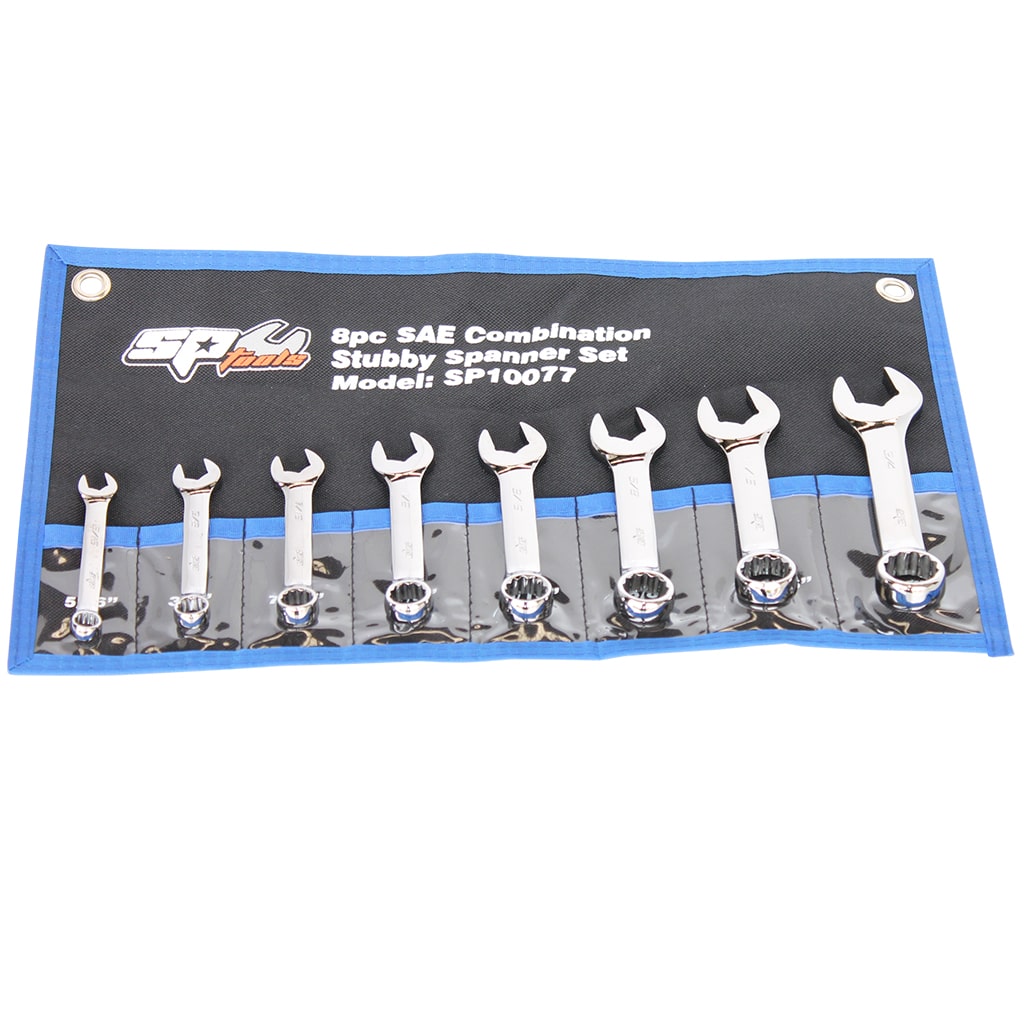 SP Tools Combination ROE Spanner Set - Stubby - SAE - 8pc - SP10077