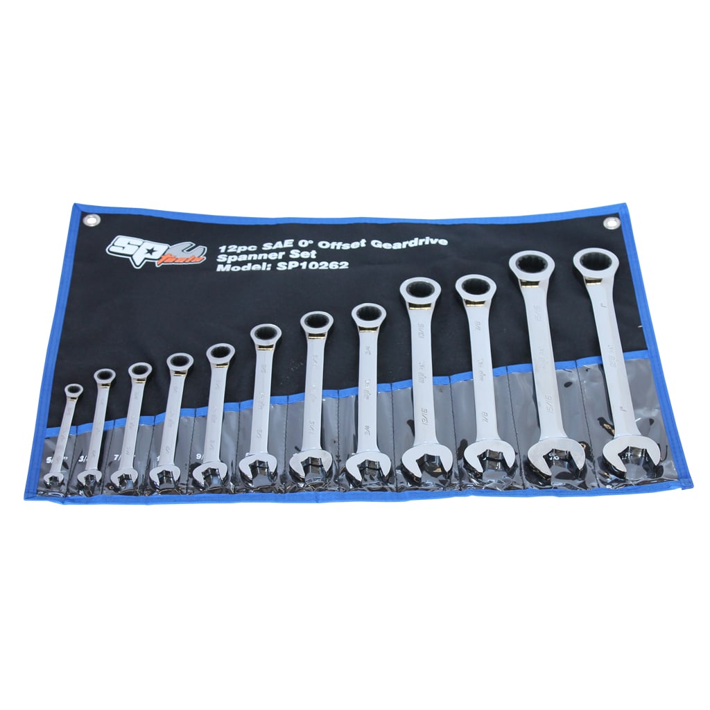 SP Tools Gear Drive ROE Spanner Set - 0° Offset - SAE - 12pc - SP10262