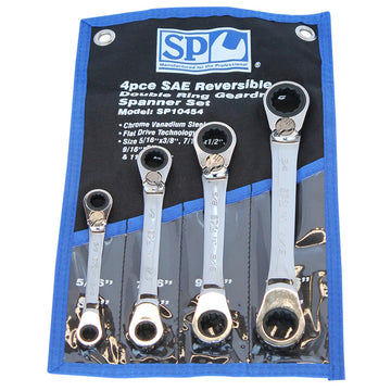 SP Tools Double Ring Gear Drive Spanner Set - 15° Offset - SAE - 4pc - SP10454