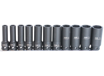 SP Tools 1/2 inch Dr Deep Impact Socket Rail Set - 6pt SAE - 11pc - SP20361