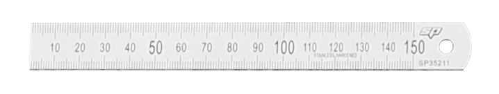 SP Tools Stainless Steel Rulers - Metric/SAE - Individual, Sizes: 150mm/6 inch - SP35211  (click & collect only)