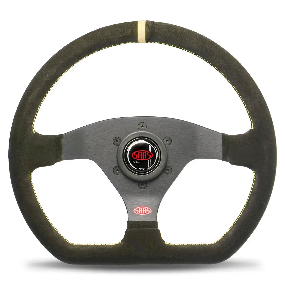 SAAS Steering Wheel Suede Racing 12.6 inch / 320mm Indicator Rounded Grip - SW34320S