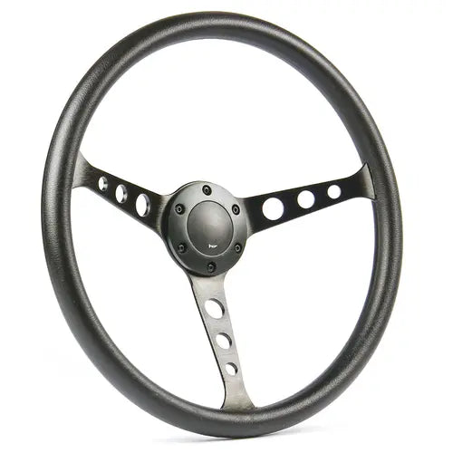SAAS Steering Wheel Poly 15" ADR Classic Black Alloy With Holes - SW702PBS