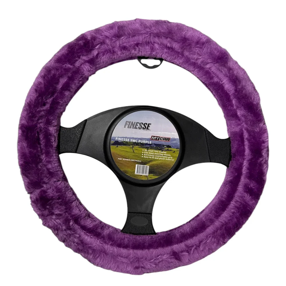 MyCar Finesse Steering Wheel Cover Purple - SWCFAUX12