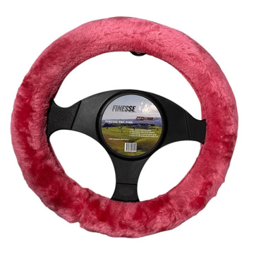 MyCar Finesse Steering Wheel Cover Pink - SWCFAUX17