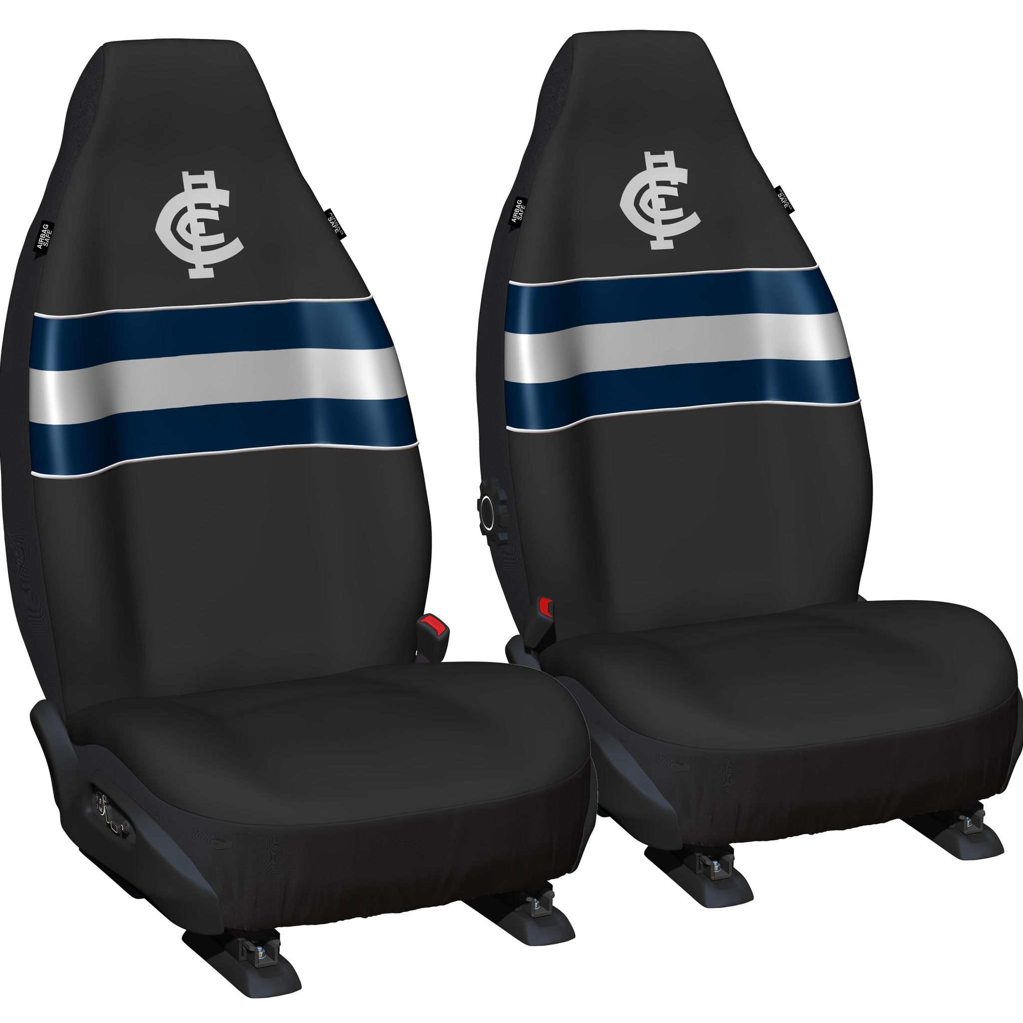 AFL Seat Cover Carlton Universal Size 60 Front Pair - PPAFLCAR6/2