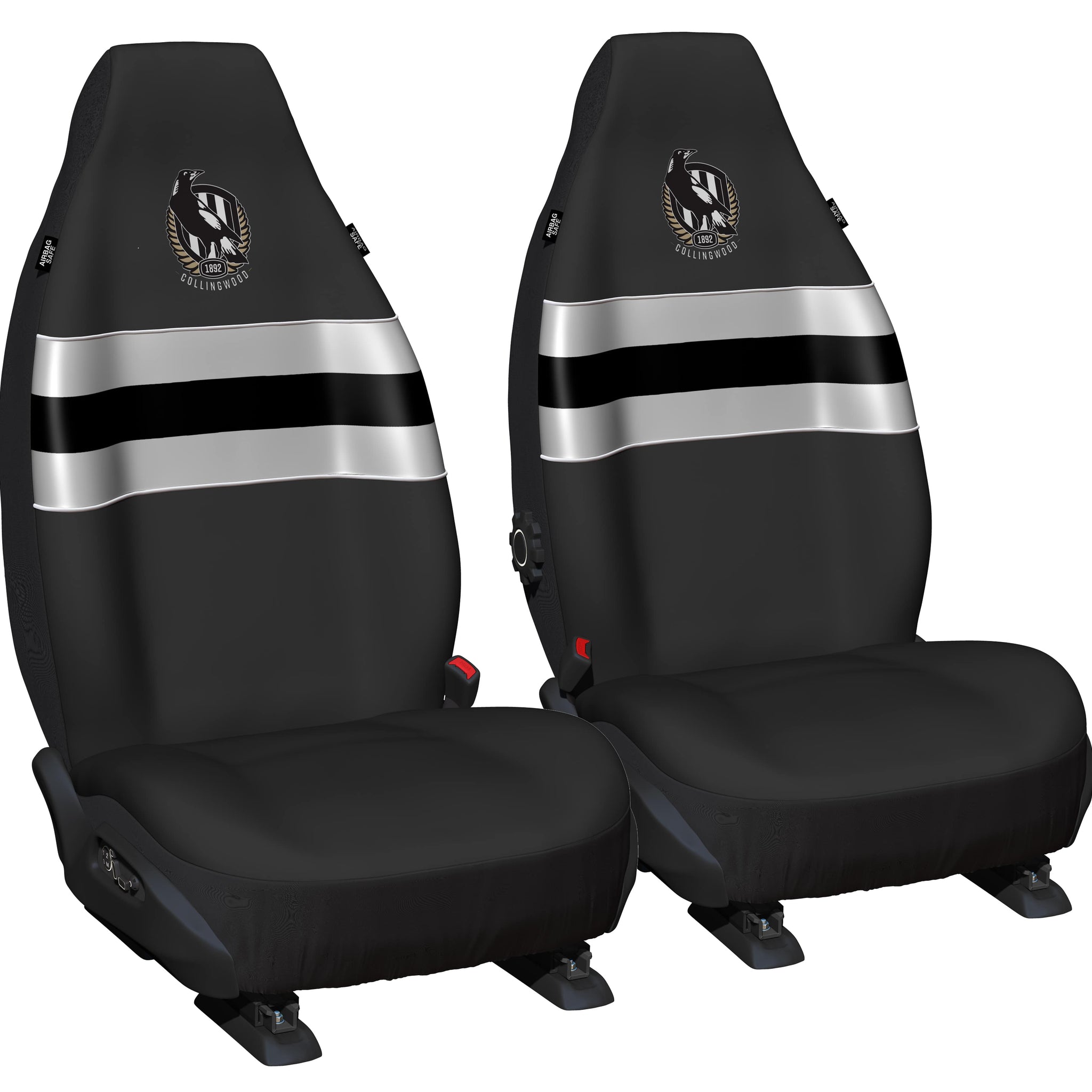 AFL Seat Cover Collingwood Universal Size 60 Front Pair - PPAFLCOL6/2