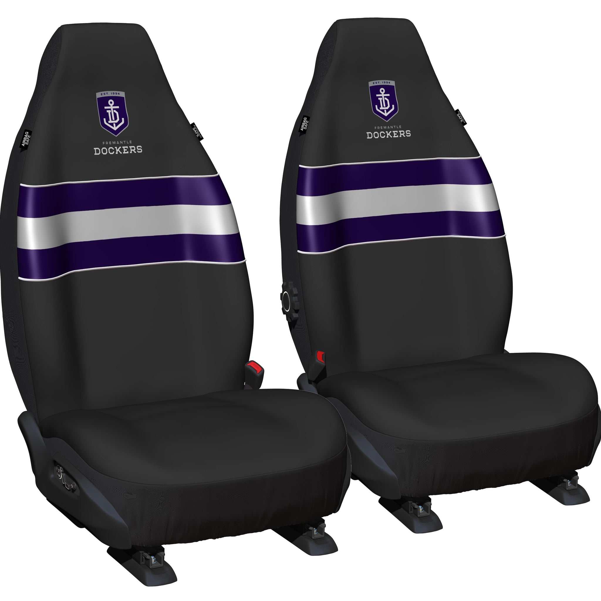 AFL Seat Cover Fremantle Universal Size 60 Front Pair - PPAFLFRE6/2