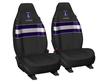 AFL Seat Cover Fremantle Universal Size 60 Front Pair - PPAFLFRE6/2