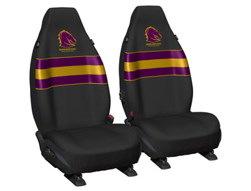 NRL Seat Cover Broncos Universal Size 60 Front Pair - PPNRLBRO6/2