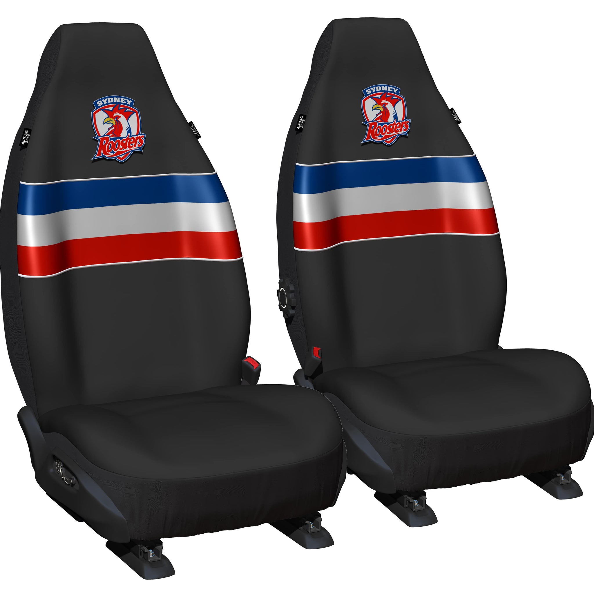 NRL Seat Cover Roosters Universal Size 60 Front Pair - PPNRLROO6/2