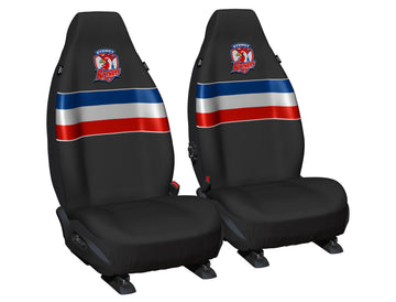 NRL Seat Cover Roosters Universal Size 60 Front Pair - PPNRLROO6/2