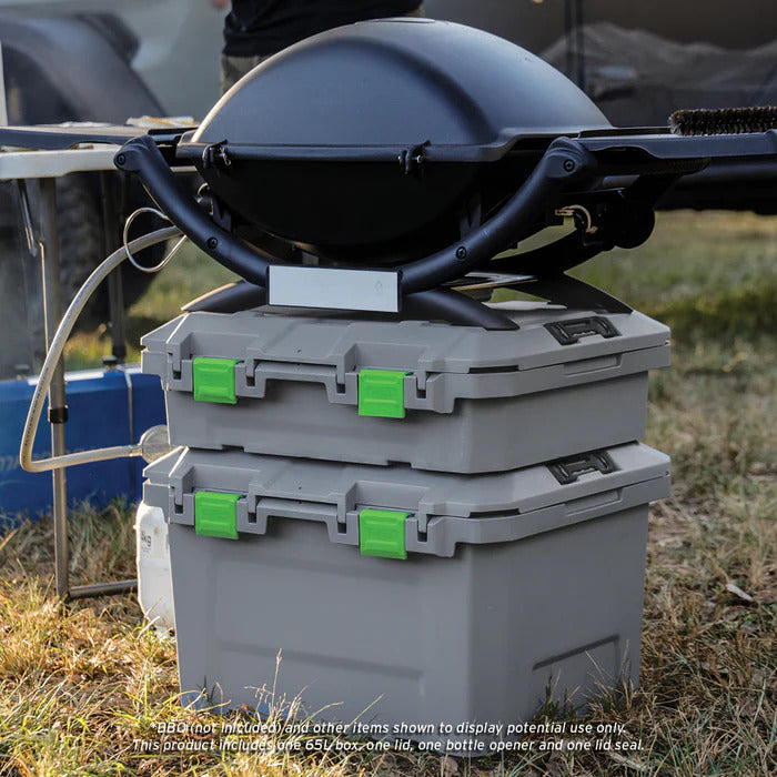 TRED GT Storage Box 65L - Mid Size - Grey with Green - T54SBMG (Bulky item Freight Charges Apply)
