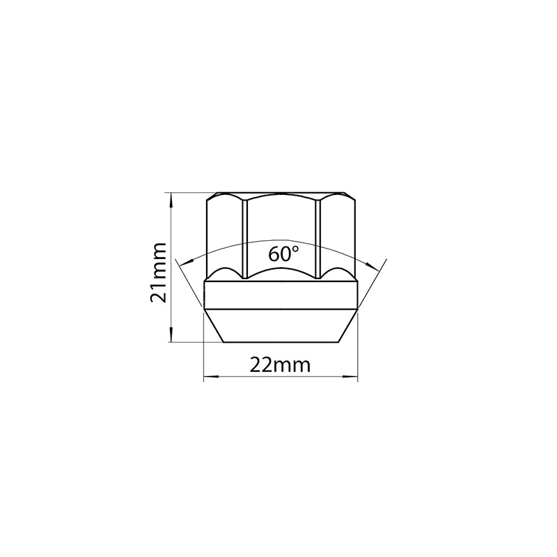 Tridon Wheel Nut - M12 x 1.25 Tapered Seat 21mm - TWN009