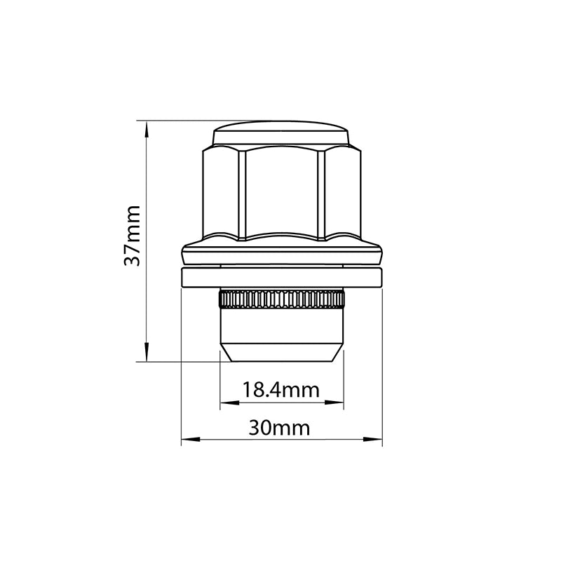 Tridon Wheel Nut - M12 x 1.5 Mag Seat 37mm - TWN019