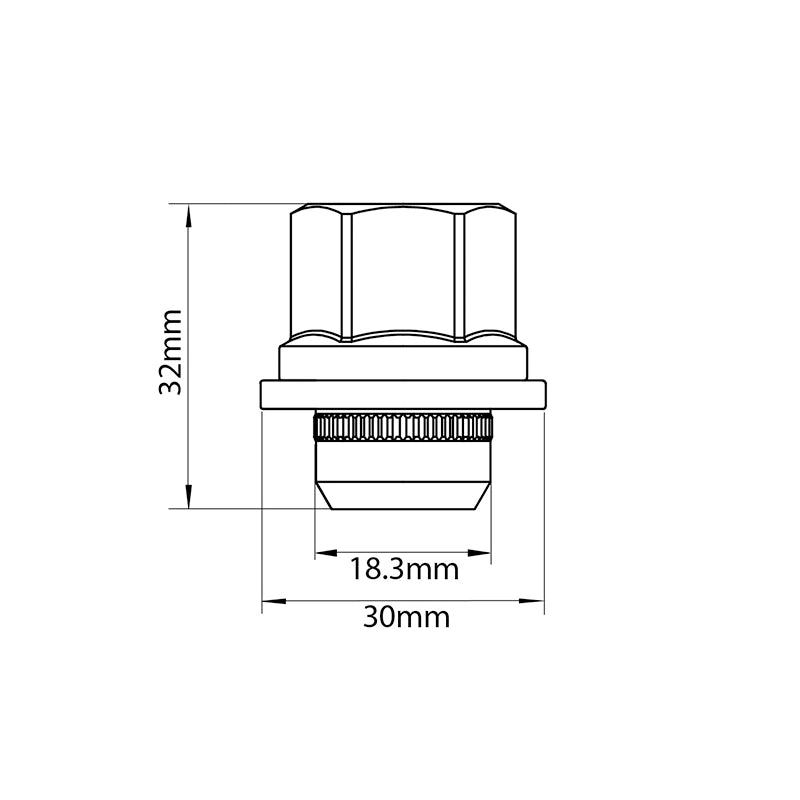 Tridon Wheel Nut - M12 x 1.5 Mag Seat 32mm - TWN030