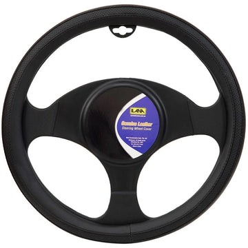 Ilana Steering Wheel Cover Typical Leather Black - 22/TYPLSWCBLA (Pickup Only)