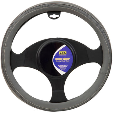 Ilana Steering Wheel Cover Typical Leather Grey - 22/TYPLSWCGRE (Pickup Only)