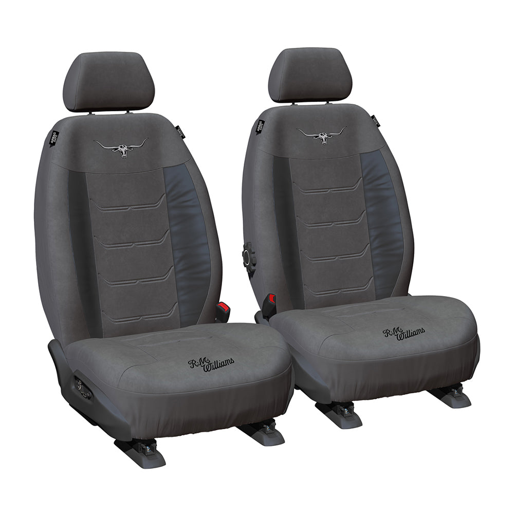 RM Williams Suede Velour Seat Covers Grey Size 30 - VLRMW23BX-GRY30