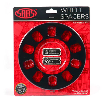 SAAS Wheel Spacer Pair Universal 5 Stud 8mm Black - WS5008B