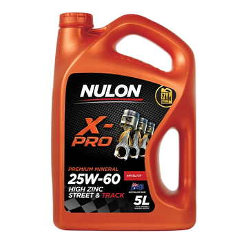 Nulon XPR25W60-5 X-Pro 25W-60 High Zinc Street & Track Engine Oil 5L (Pickup Only)