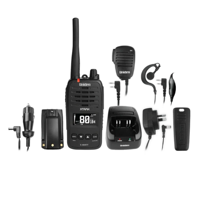Uniden 5 Watt Waterproof Smart UHF Handheld Radio - XTRAK50