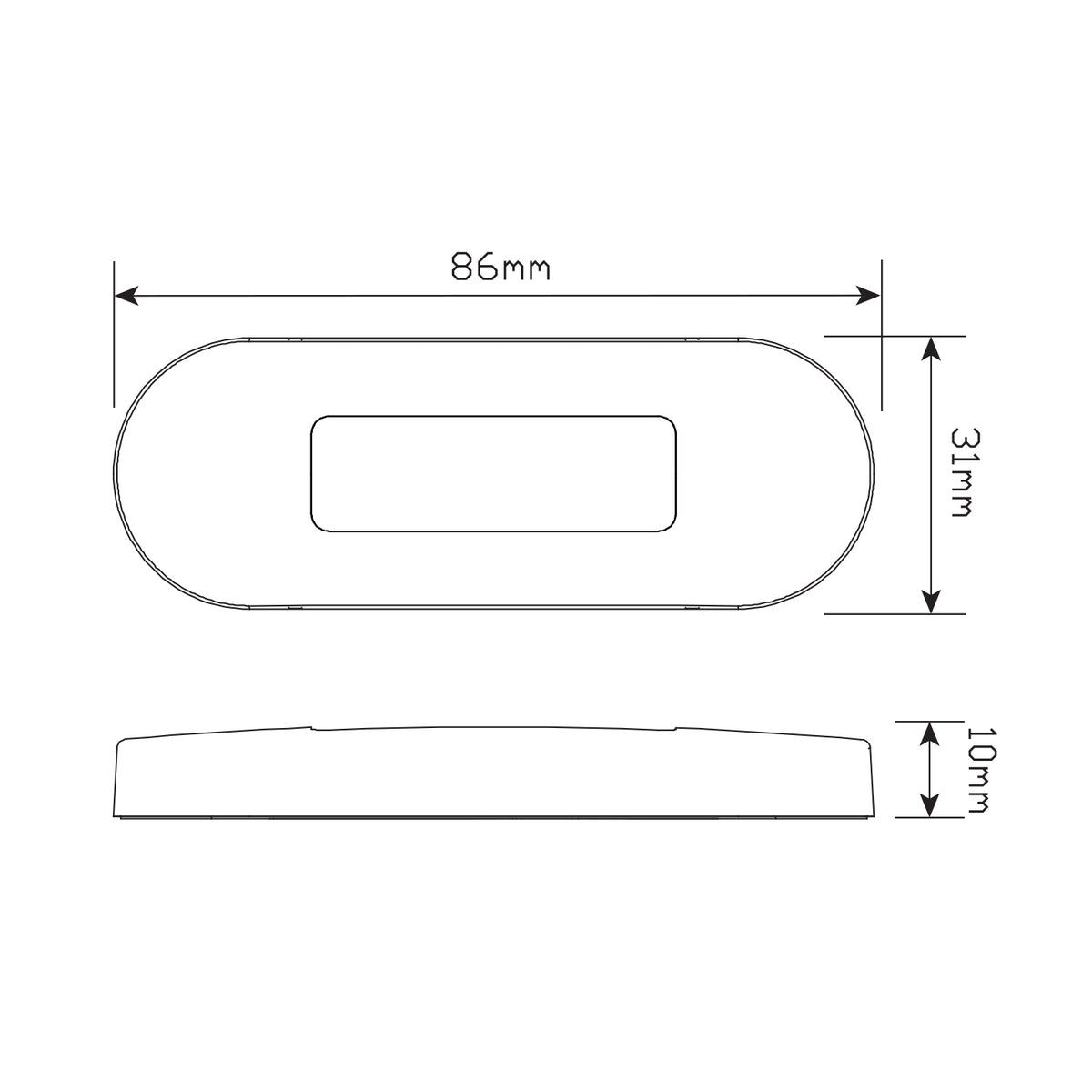 86wm Led LED Autolamps 86WM LED Front End Outline Marker Lamp with Clear Lens ...
