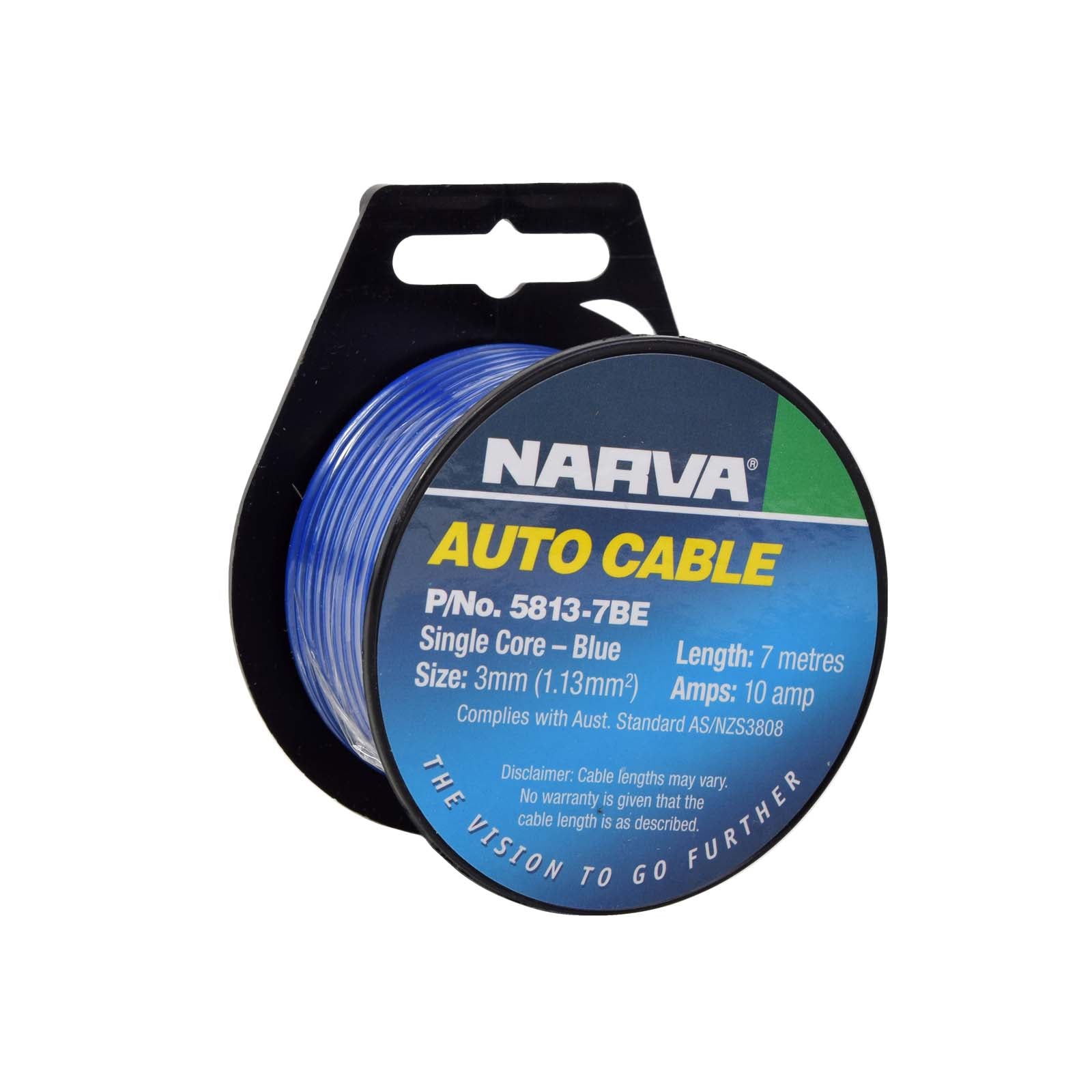 Narva 10A 3mm Blue Single Core Cable (7M) - 5813-7Be