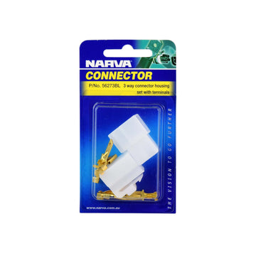 Narva 3 Way Male Quick Connector Housing (2 Pack) - 56273BL