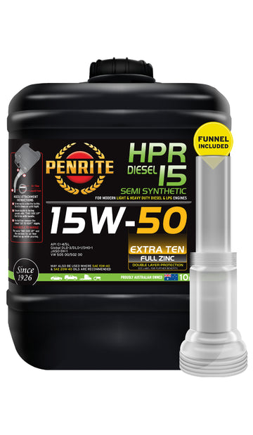Penrite HPR Diesel 15 Semi Synthetic Engine Oil 15W-50 15W50 10L - HPRD15010 (Pickup Only)