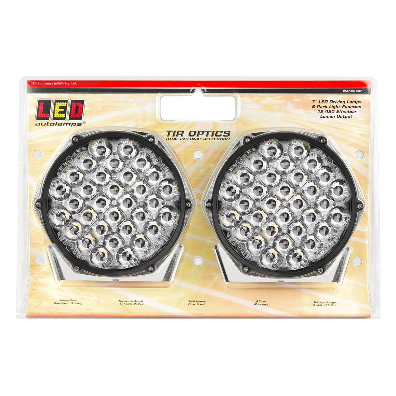 LED Autolamps TIR7 7 Inch High Powered LED Driving Light with Park