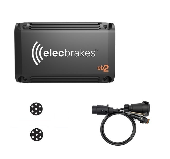 BUNDLE Elecbrakes EB2 + Adapter ( Lg Rnd 7 Pin To Lg Rnd 7 Pin) Electric Trailer Brake Controller - A7LR-7LR