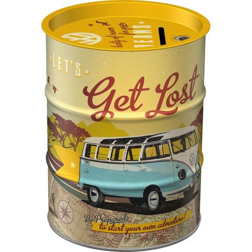 Nostalgic Art Oil-Barrel Money Box VW Kombi Let's Get Lost 31503 - 5131503