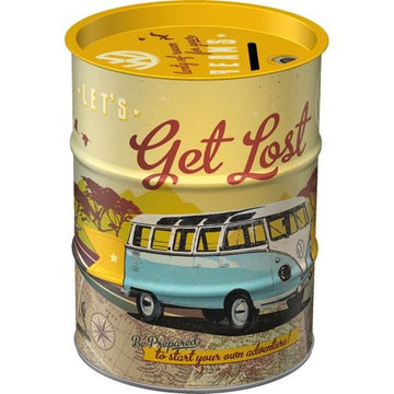 Nostalgic Art Oil-Barrel Money Box VW Kombi Let's Get Lost 31503 - 5131503