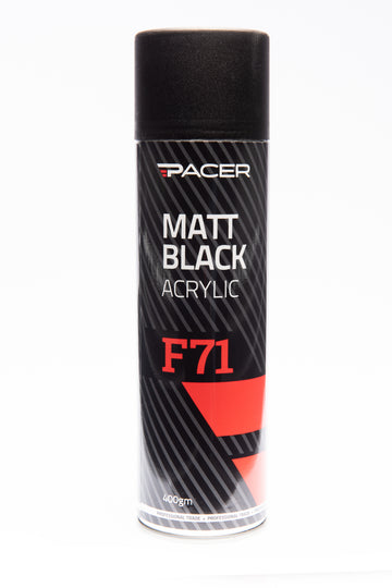Pacer F71 Matt Black Acrylic 400g Aerosol - MB400 (Pickup Only)