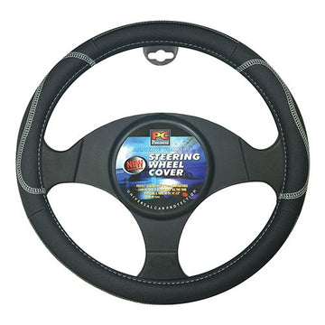 PCCovers Steering Wheel Cover - Black/Grey - PC30100BK/GY (Pickup Only)