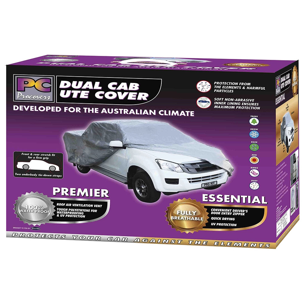 PCCovers Premium 100% Waterproof Dual Cab Ute Cover Extra Large - PC40131