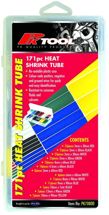 PKTool 171pc Heat Shrink Tube - PK70800 (Pickup Only)