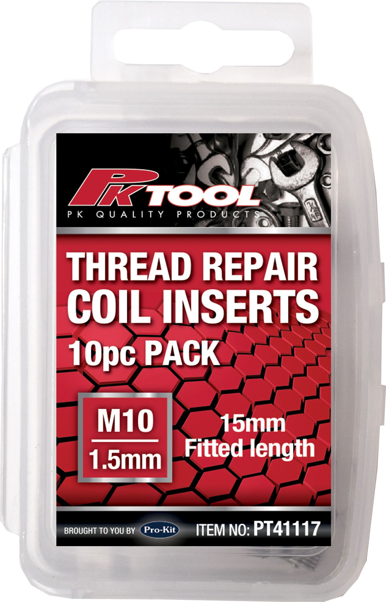 Thread Coil Set PKTool 10pc Thread Coil Insert Replacement Pack - PT41117 | Auto One