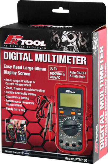 PKTool Digital Multimeter- PT50100 (Pickup Only)