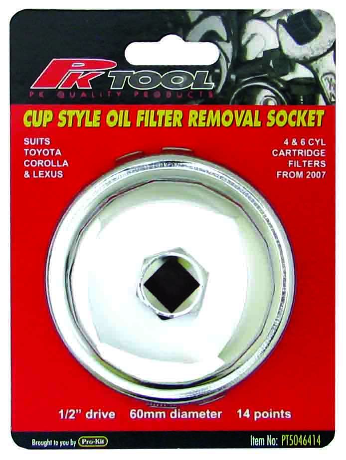PKTool Cup Style Oil Filter Remover Suits Late Corolla and Lexus 4 and 6cyl - PT5046414 (Pickup Only)