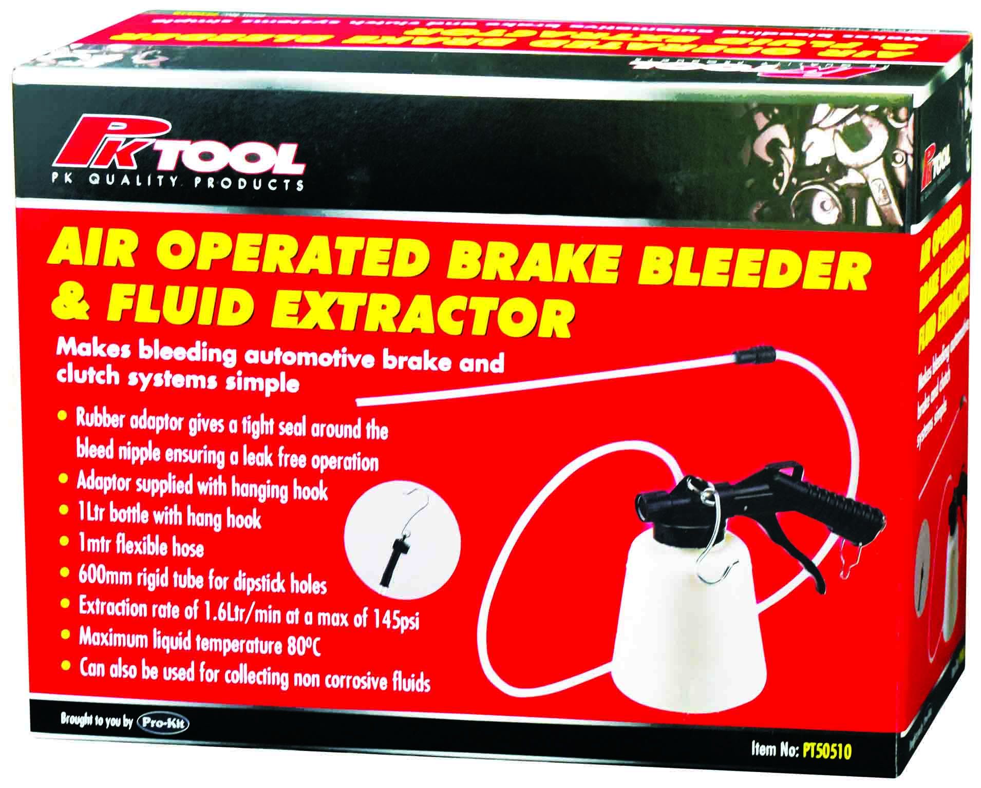 PKTool 1L Airline Operated Brake Bleeder and Fluid Extractor - PT50510 (Pickup Only)