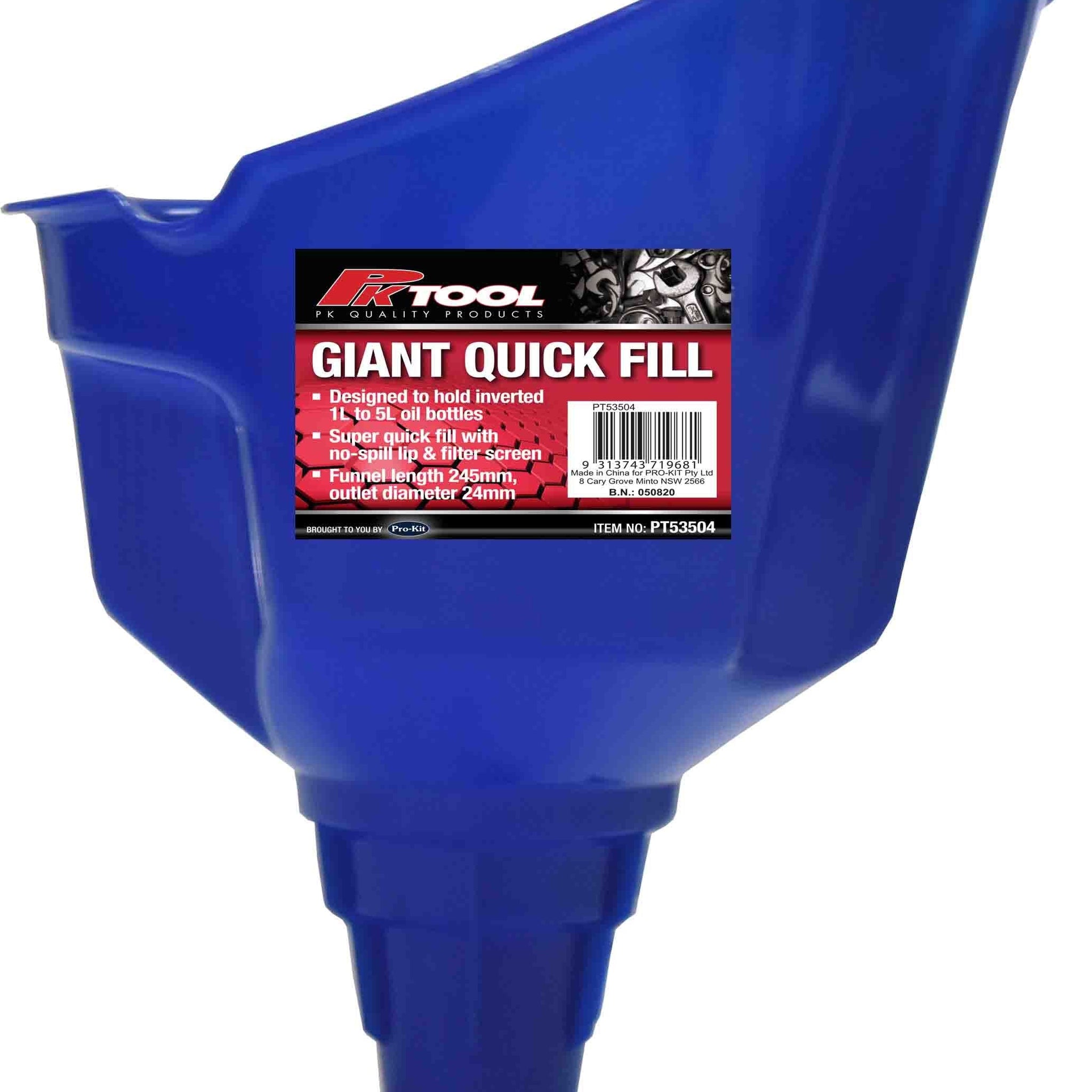 PKTool Super Quick Fill 5ltr Bottle Holder Funnel - PT53504 (Pickup Only)