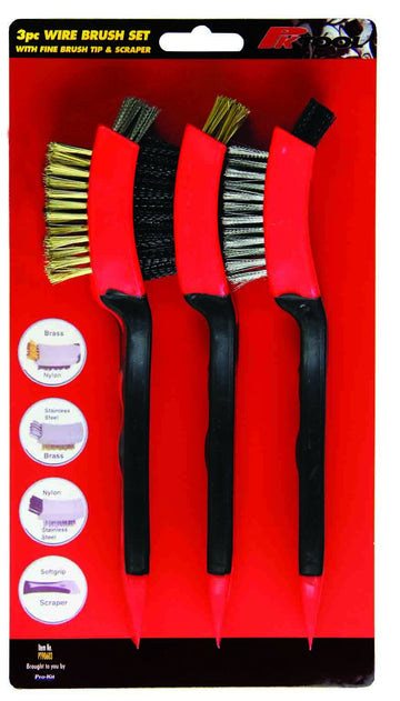PKTool 3pc Mixed Wire Brush Set - PT90603 (Pickup Only)