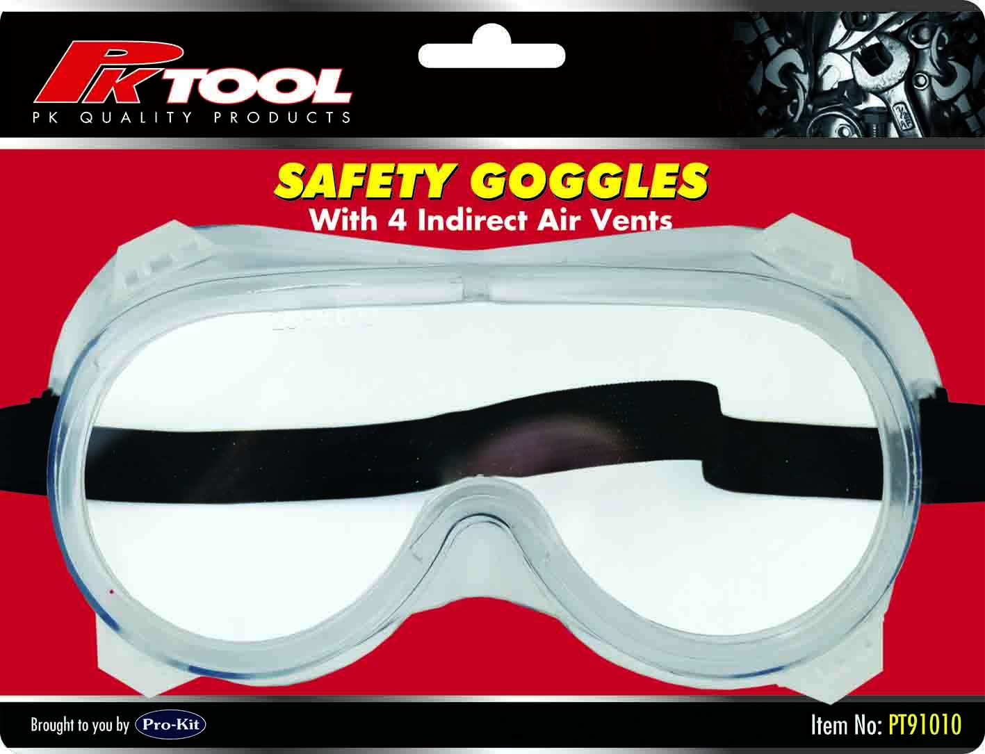 PKTool Safety Goggles with 4 Air Vents - PT91010 (Pickup Only)