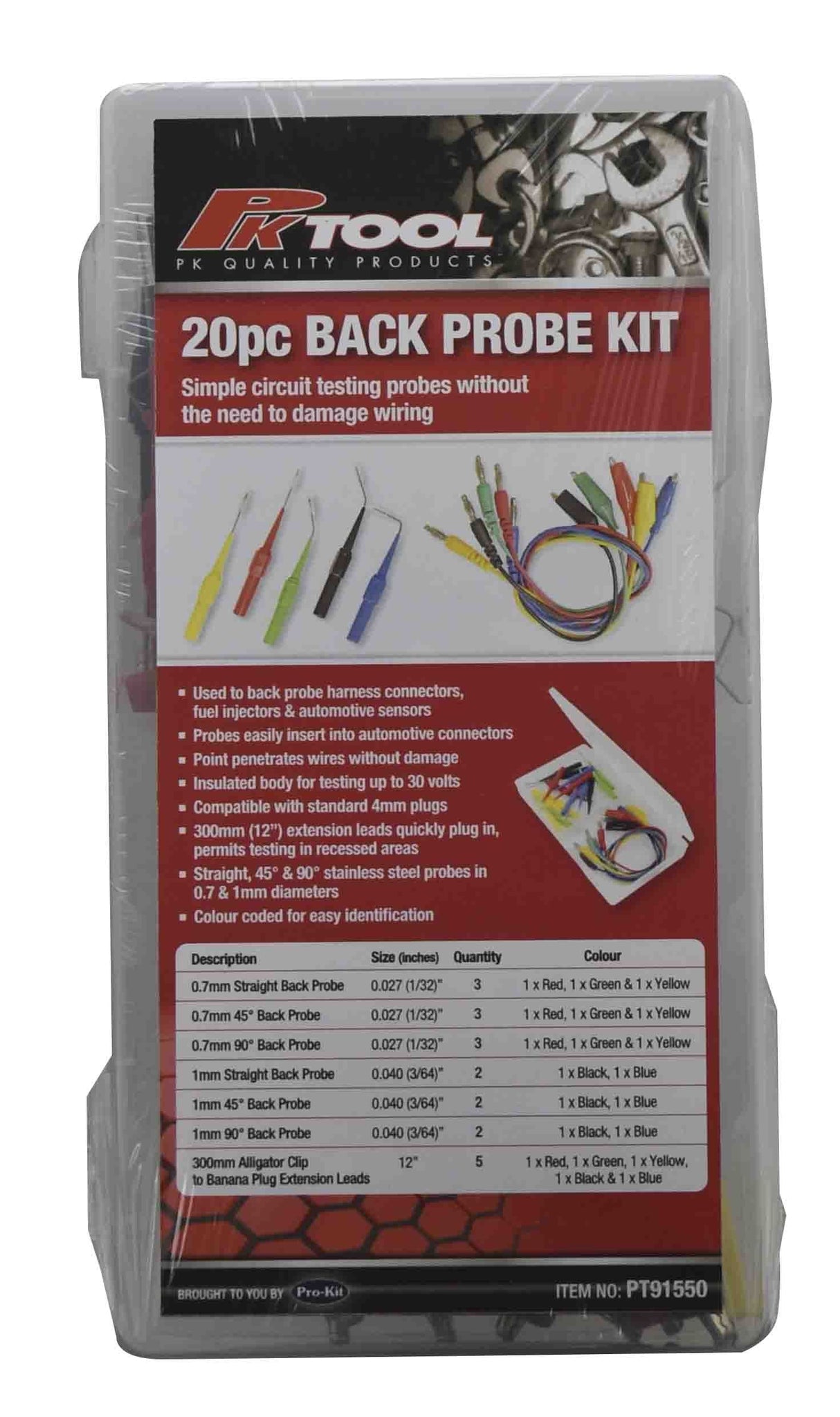 PKTool 20pc Back Probe Kit - PT91550 (Pickup Only)
