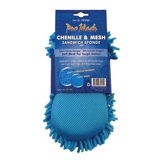 PKWash Microfibre & Chenille Sponge - PW10100