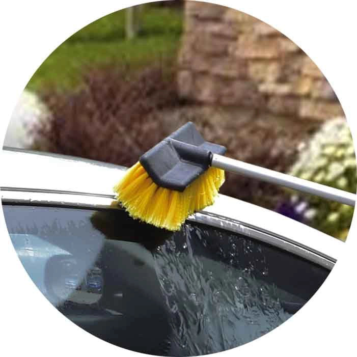PKWash Flow-Through Wash Brush with Extendable Handle - PW40103
